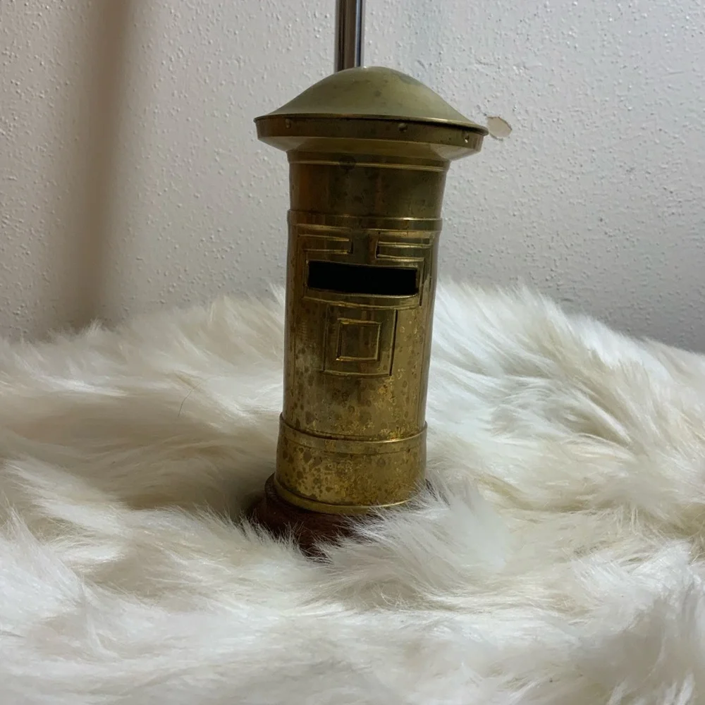 Vintage Brass and Wood Home Accent - Picture 2 of 2